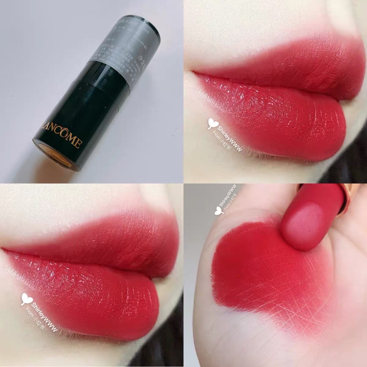 少女苹果红 丝绒哑光|兰蔻口红505小样1.6g菁纯丝绒雾面唇膏显白