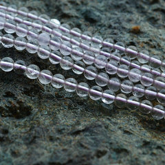 纯天然薰衣草微量紫水晶圆珠4.5mm diy饰品散珠材料饰品配件