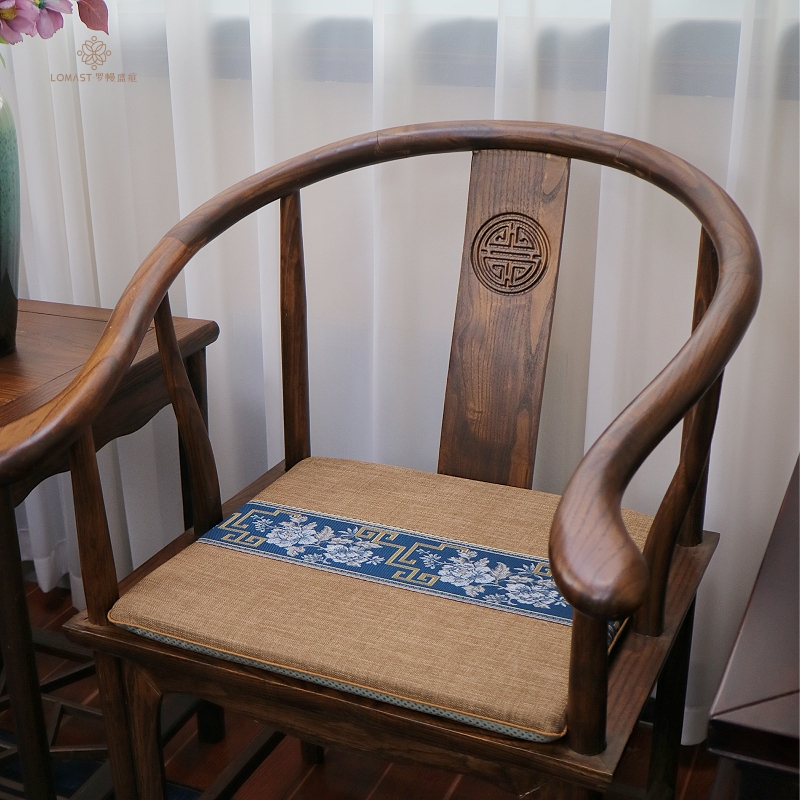 餐椅坐垫新中式实木椅子垫子圈椅垫官帽红木沙发垫防滑海绵垫定制