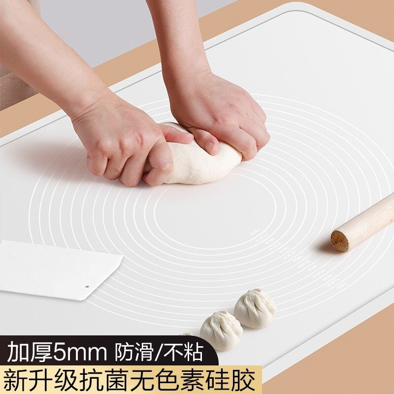 食品级无色素耐高温加厚抗菌防滑硅胶面板揉面垫擀面垫不粘面案板