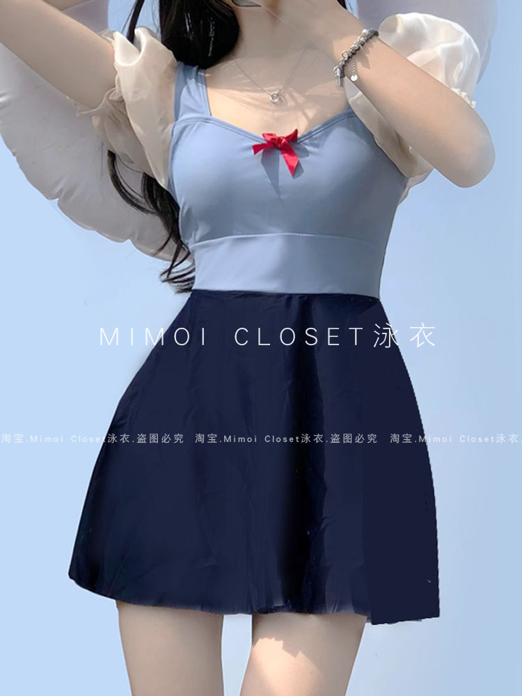 Mimoi Closet新款在逃白雪公主纯欲少女可爱甜美泡温泉游泳衣女款