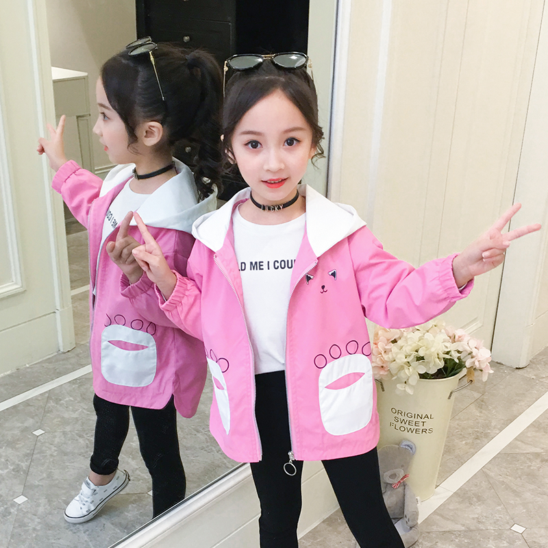 女童秋装外套2019新款洋气中大童韩版风衣春秋季小女孩卡通夹克衫|msdalam kategori Butik wanita / wanita, jaket pendek - dari Buy2taobao.com untuk memberikan perkhidmatan ejen Taobao profesional membeli
