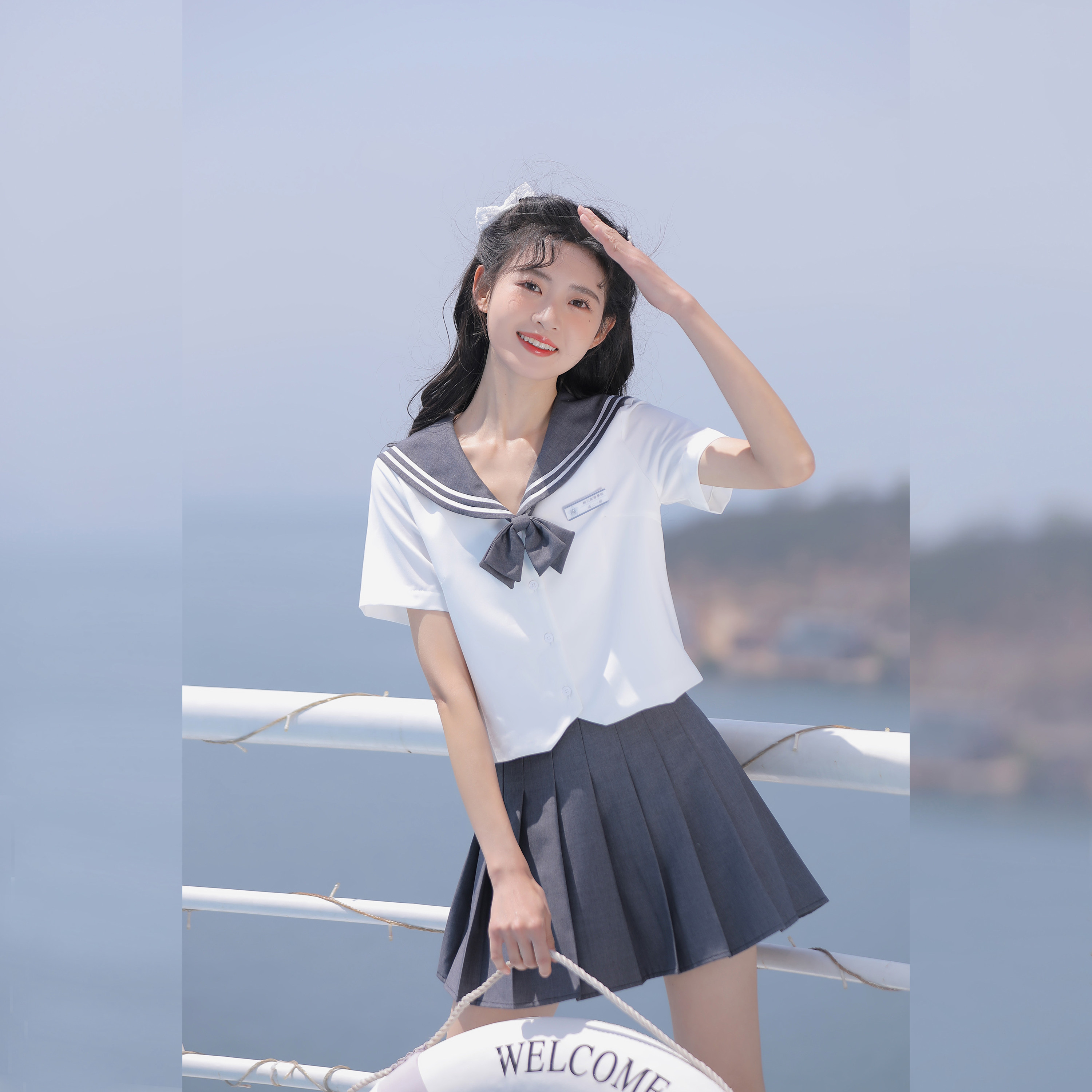 玲玖jk上衣女纯欲短裙制服班服套装日系水手服学院风小个子两件套