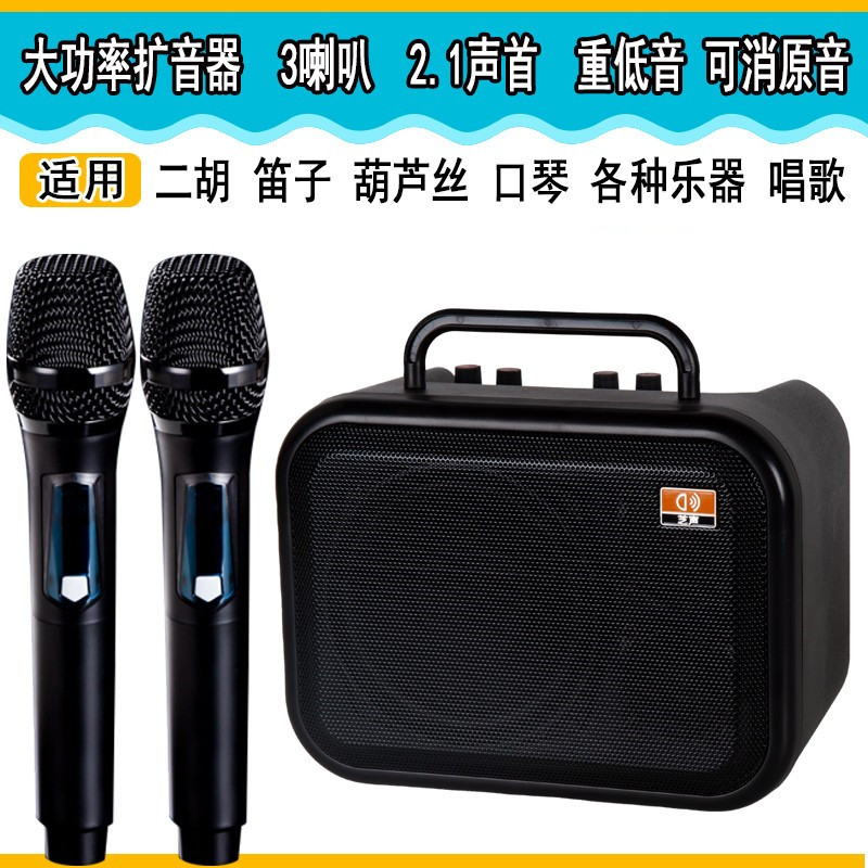 芝声E400大功率蓝牙扩音器二胡笛子葫芦电管乐K歌扩音机广场舞响