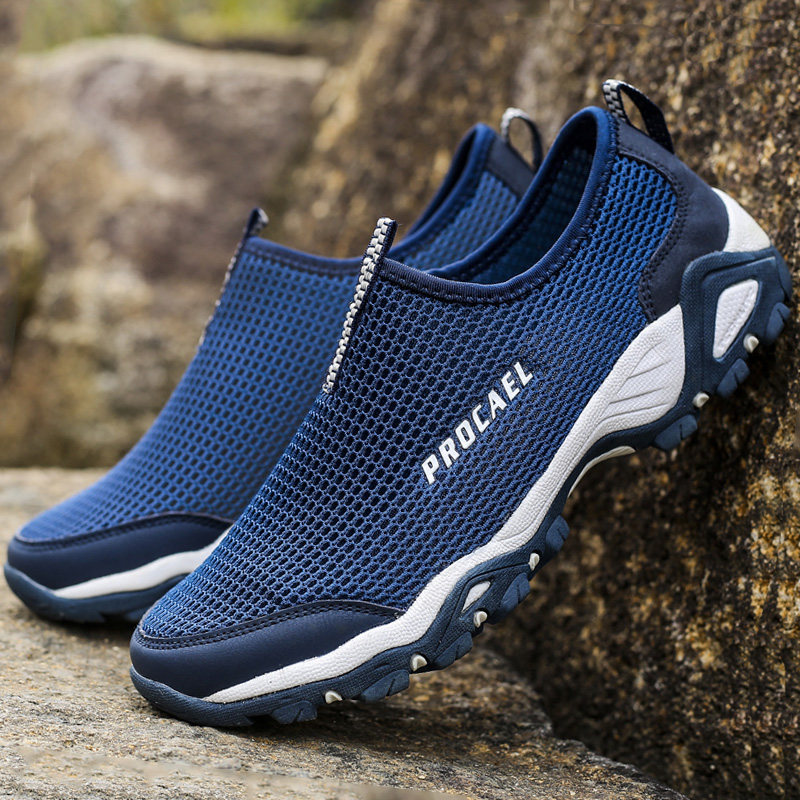 网鞋男网面鞋透气运动休闲鞋春季男士轻便透气旅游鞋户外登山鞋子