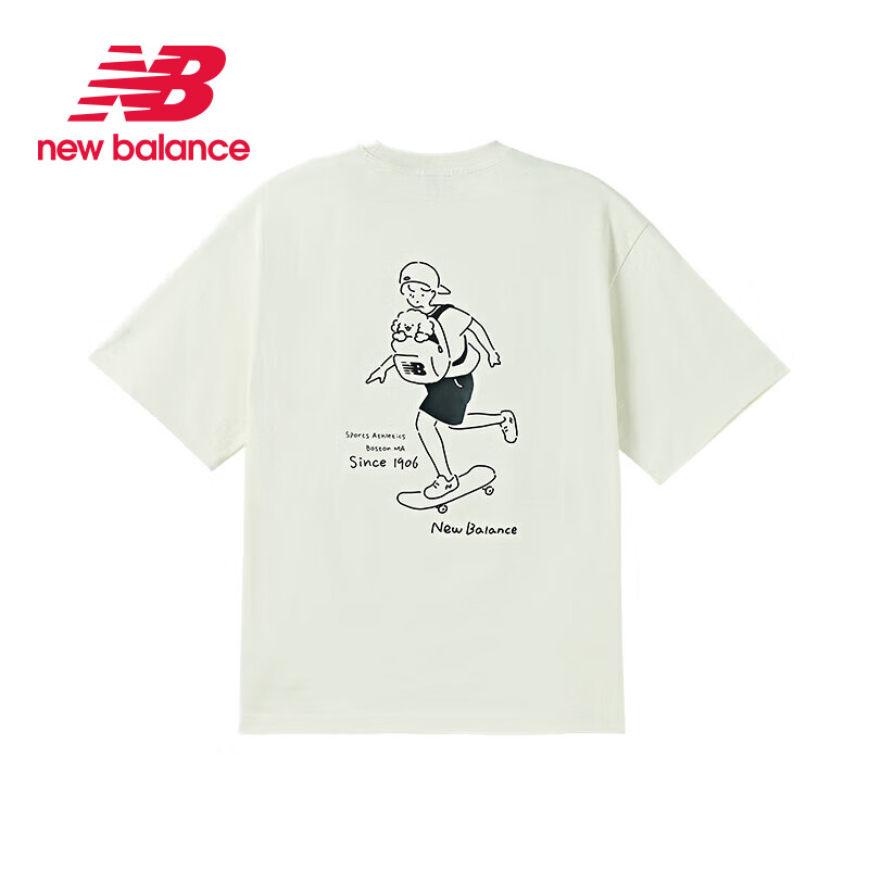 【向心生活】New Balance nb夏新品情侣印花短袖休闲T恤AMT42338