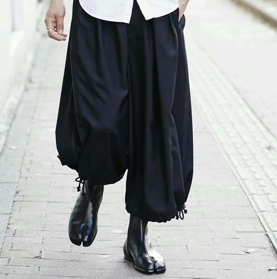 灯笼裤大码原宿风个性阔腿9九分裤男裙子宽松潮流休闲束脚裙裤优惠券