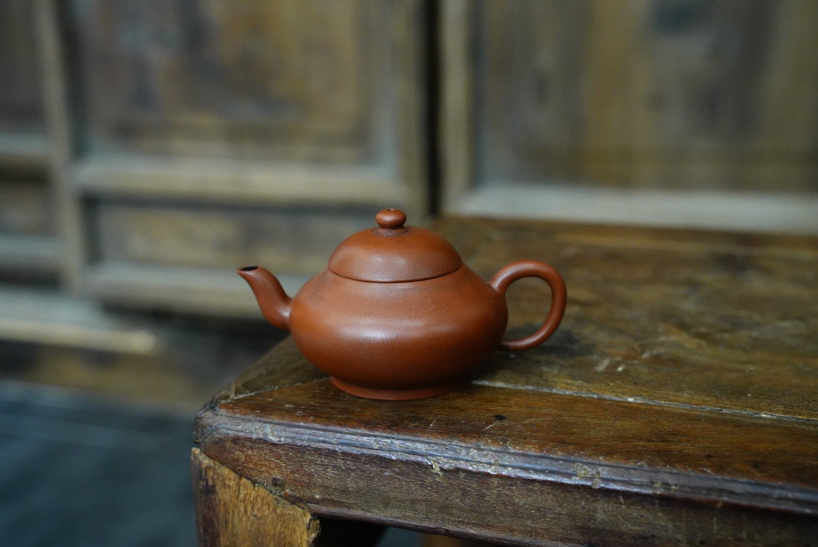 80年代台湾回流紫砂壶全手工小品泡茶孟臣壶原矿老朱泥诗文刻款