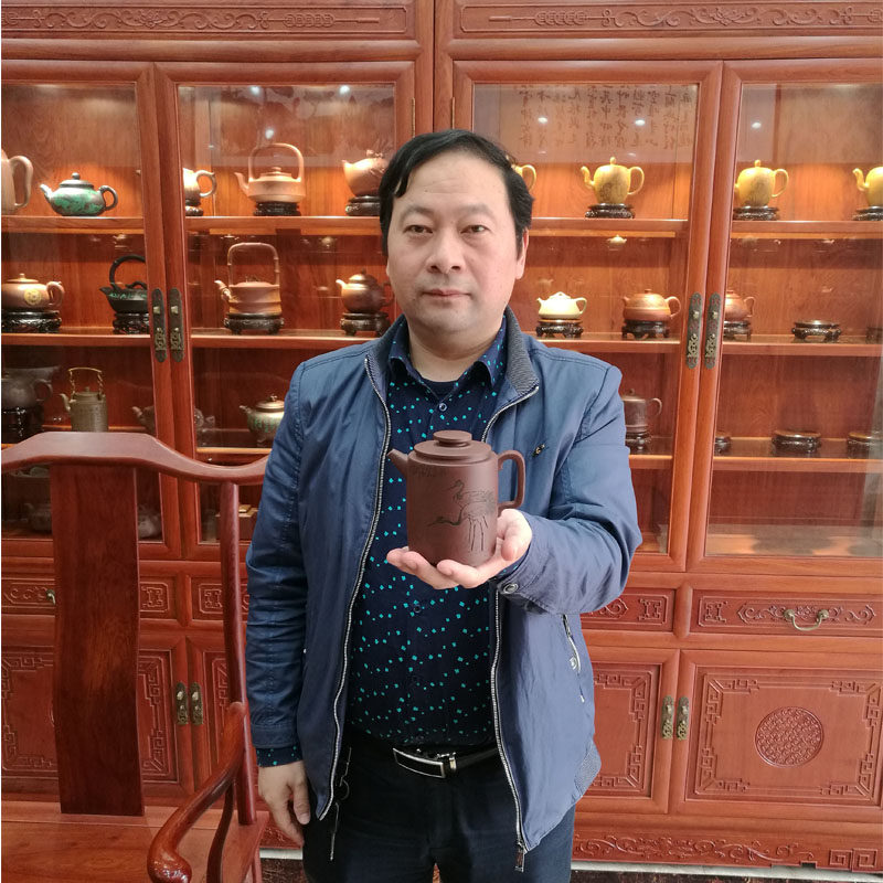 【直供】手工制作 工艺美术师 吴秋平 玉琮 紫泥 420cc