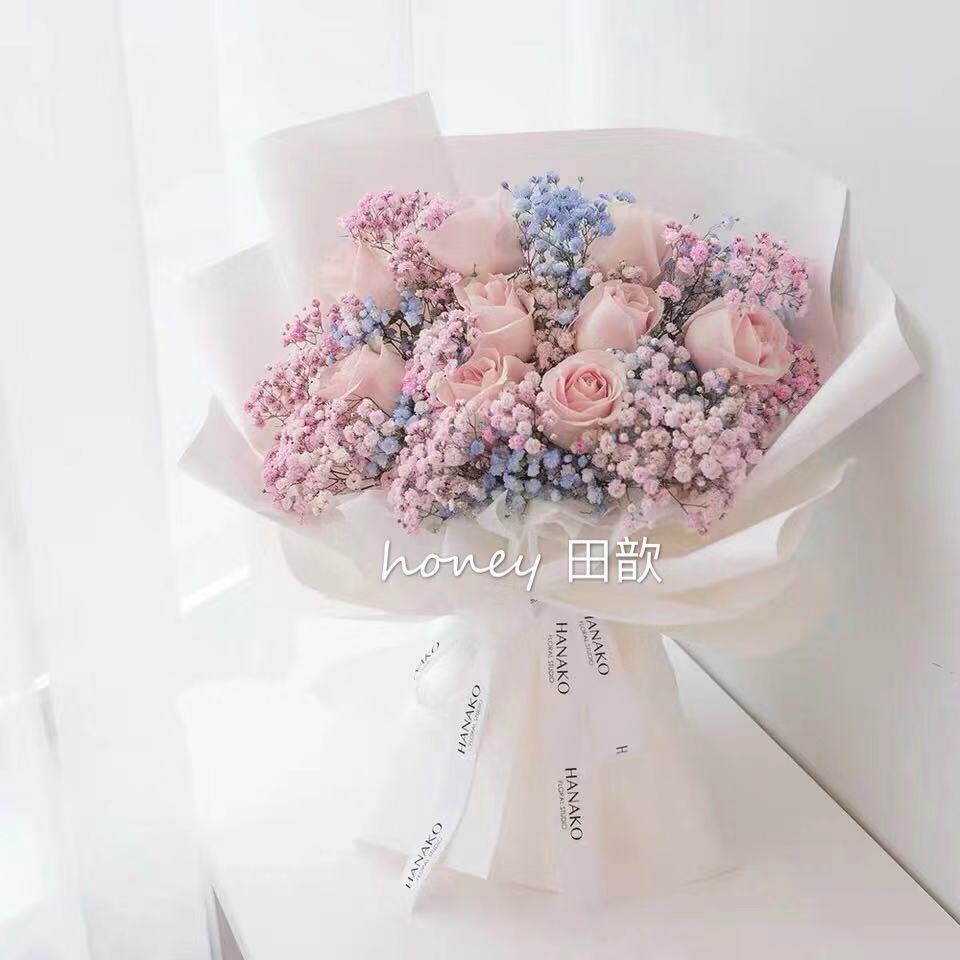 满天星玫瑰花泉州石狮晋江鲜花店同城速递南安惠安鲜花速递同城