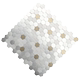 密拼六角形银拉丝香槟金属铝塑板马赛克瓷砖厨房客厅背景墙贴自粘