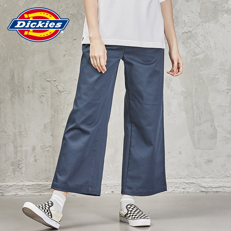 Dickies后腰系绳设计长裤 女式TC斜纹弹力面料直筒裤子DK006227