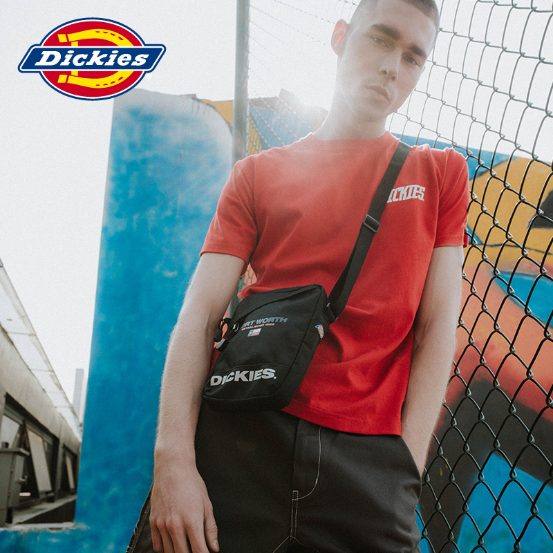 Dickies官方早春新品字母印花撞色时尚设计斜跨潮包DK003573
