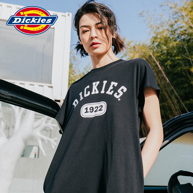 Dickies字母印花短袖连衣裙 女式夏季新品裙子DK006503
