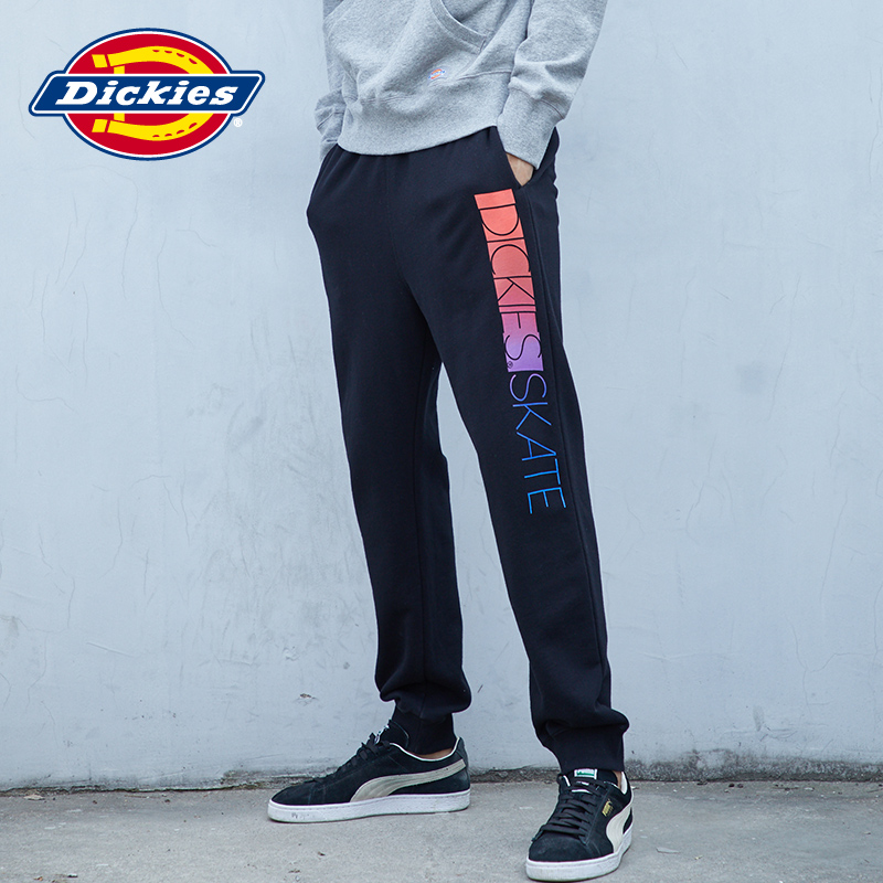 Dickies毛圈布彩色渐变印花滑板运动长裤 男士卫裤181M30WD27