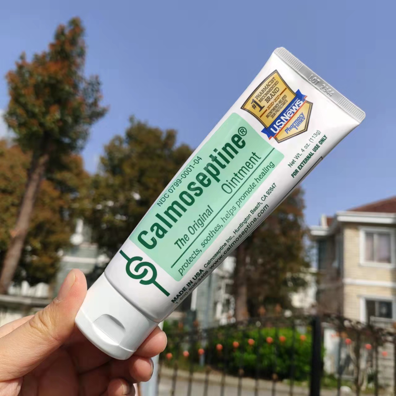 在途现货Calmoseptine Diaper Rash Ointment Tube - 4 Oz