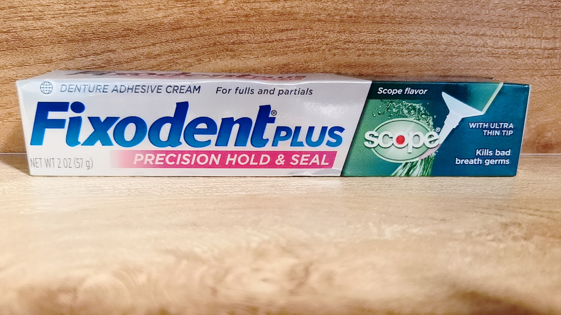 Fixodent Control Denture Adhesive Cream Plus Scope Flavor