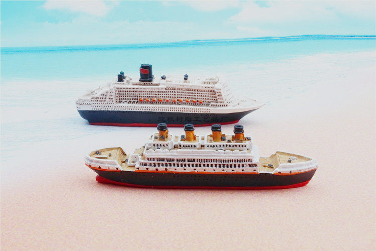 泰坦尼克号邮轮模型地中海树脂船多层邮轮景观船造型家居创意摆件