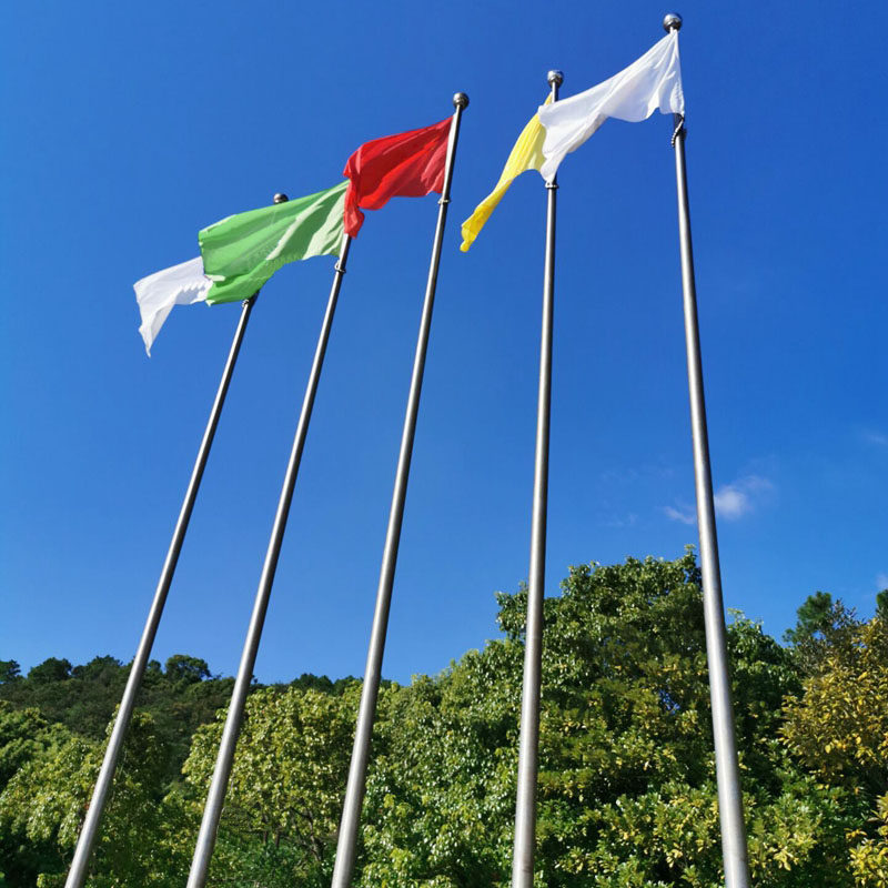 不锈钢锥形电动旗杆户外红旗灯杆彩旗定做9米12米升降配件304室外