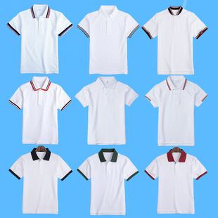 小学生校服男童夏季体恤polo衫纯白女童半袖儿童白色短袖t恤薄款