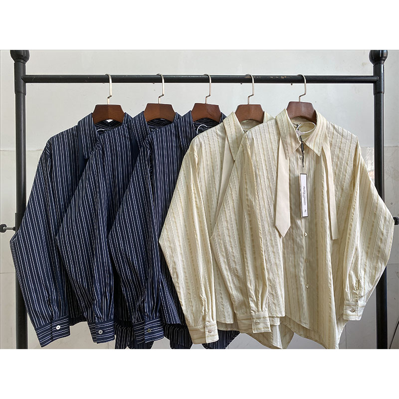 20FW/ Gentle Girl~领带肌理条纹不规则衬衫|ruв категории Женская одежда, рубашка - от Buy2taobao.com для оказания профессиональной услуги покупки агента Taobao