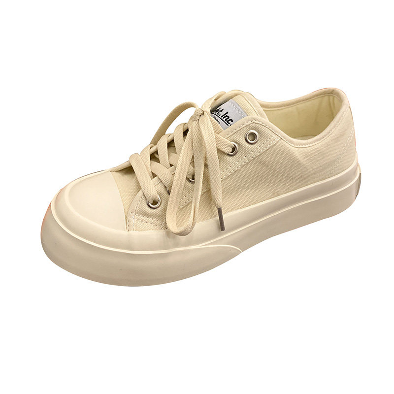 2021春季帆布鞋女生日系厚底百搭小众设计丑萌大头板鞋ins潮复古