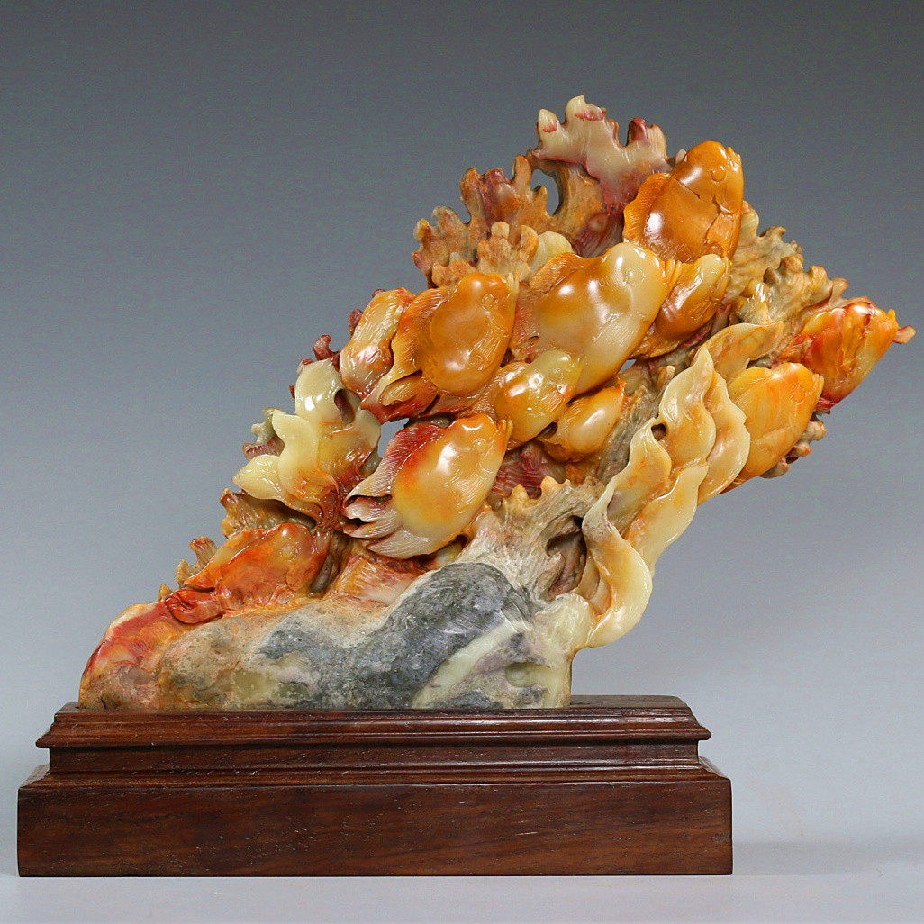 精美寿山芙蓉石《金玉满堂》摆件