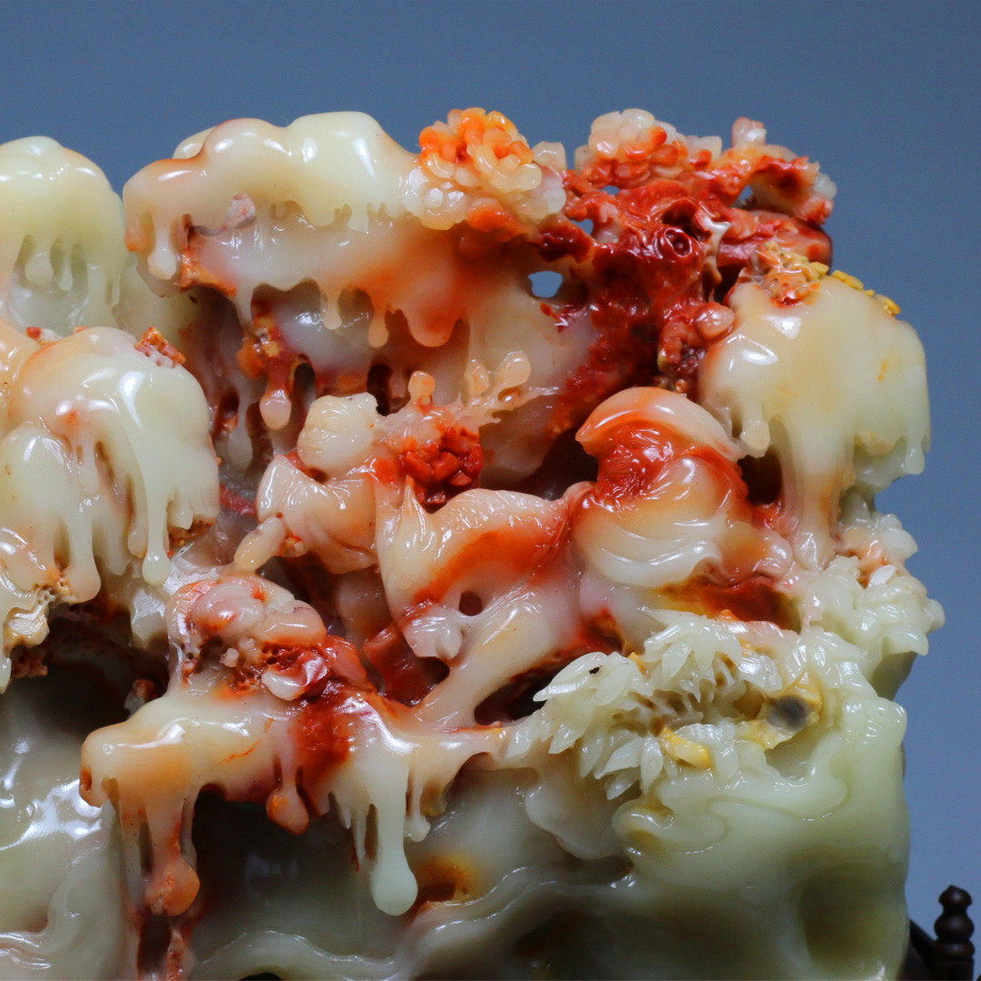 寿山芙蓉石《踏雪寻梅》大摆件