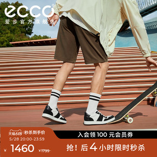 ECCO爱步男士休闲鞋 24年新款男鞋板鞋拼色小白鞋 街头轻巧521404