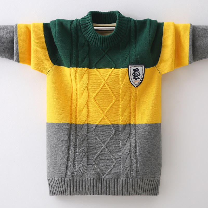 2020秋冬新款男童装儿童毛线上衣男童羊毛衫儿童针织衫中大童毛衣