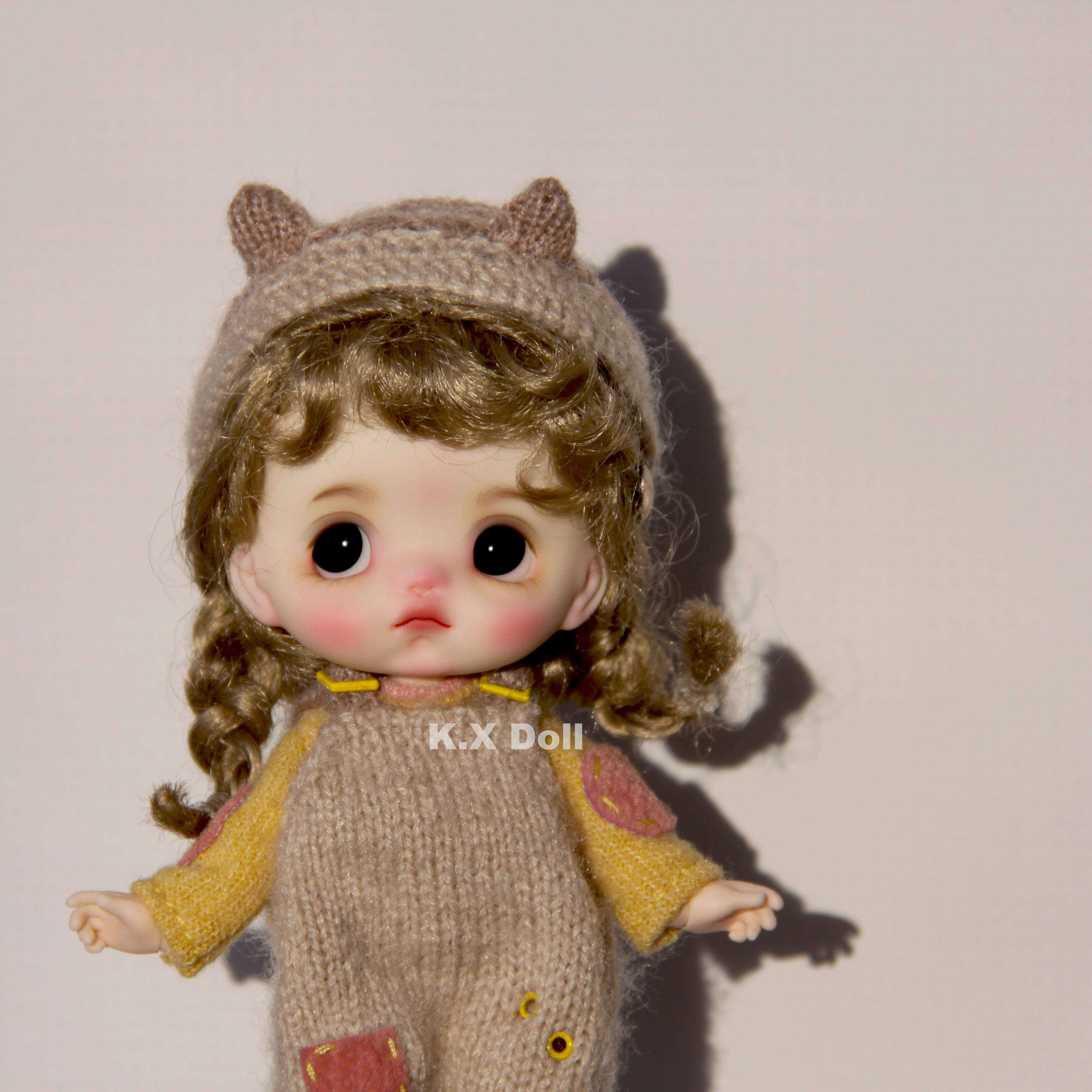 x畅销款 现货原创ob11可动眼娃头 bjd娃娃圣诞礼物整娃套装12分