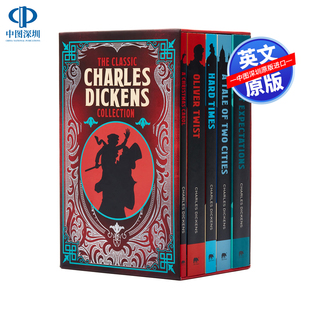 英文原版 查尔斯·狄更斯 经典作品集 5册盒装版 The Classic Charles Dickens Collection 经典文学小说 双城记 艰难时期