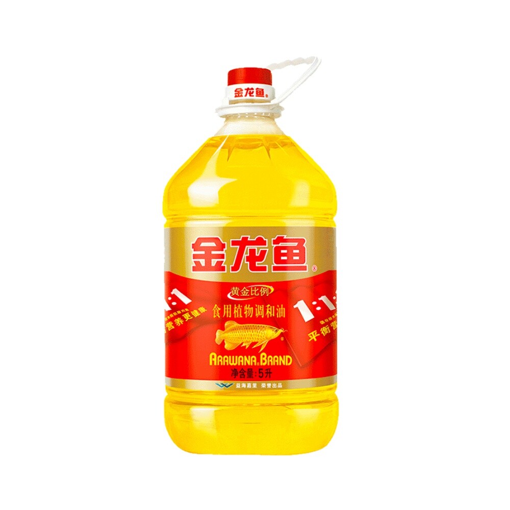 金龙鱼黄金比例食用植物调和油5l/瓶食用油营养均衡精选