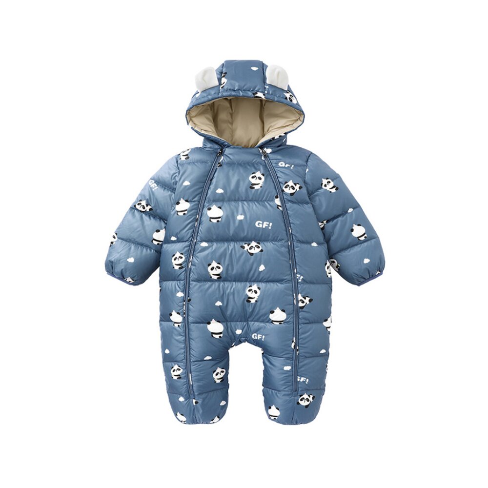 高梵童装2020新款羽绒儿童爬爬服宝宝婴儿保暖双门襟女童男童品牌