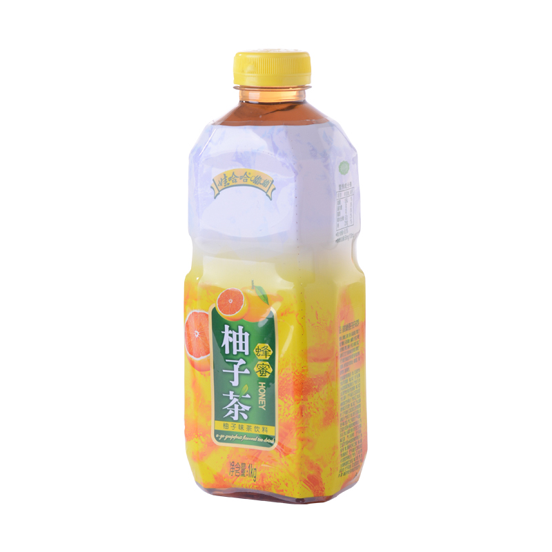 娃哈哈呦呦蜂蜜柚子茶柚子味茶饮料1kg