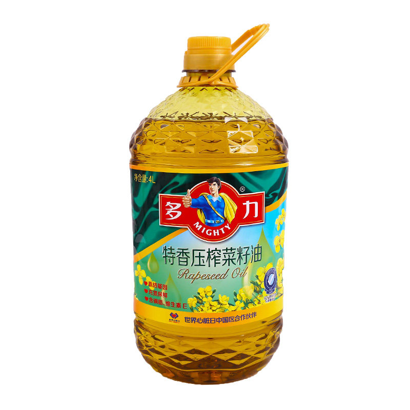 多力特香压榨菜籽油菜油4l香菜食用醇香植物美味基因浓香家用