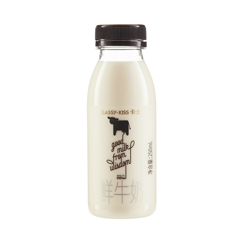 kiss卡士鲜牛奶250ml/瓶早餐奶