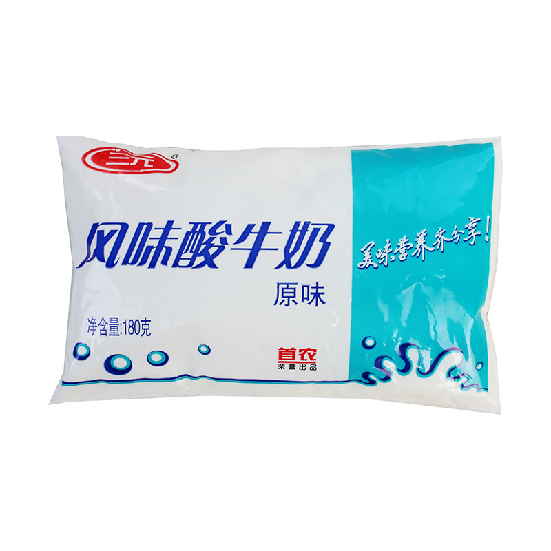 三元原味酸牛奶180g/袋