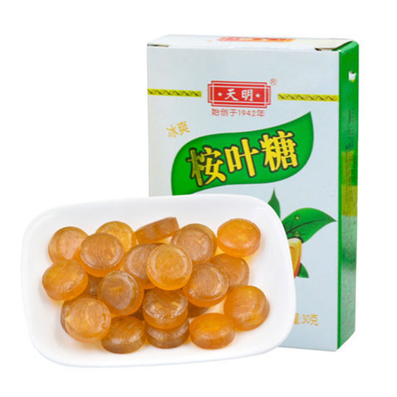 60天猫新品天明桉叶糖22g*16支整盒装薄荷糖老式桉叶糖清凉糖老上海