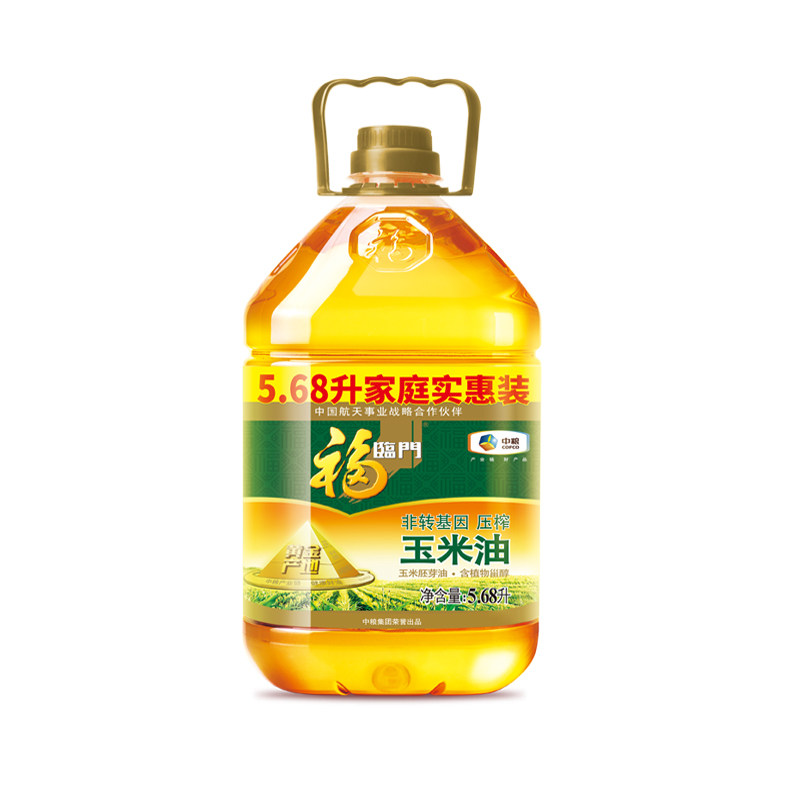 福临门黄金产地玉米油5.68升/桶中粮非转基因营养植物食用家用