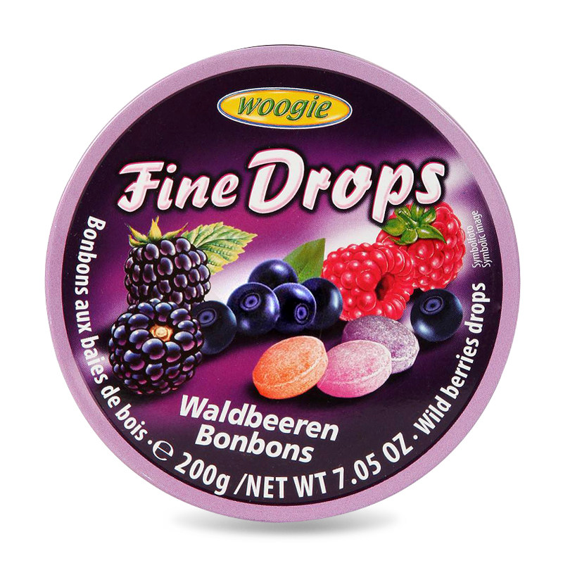 woogie 野莓树莓味糖果零食 200g/罐网红