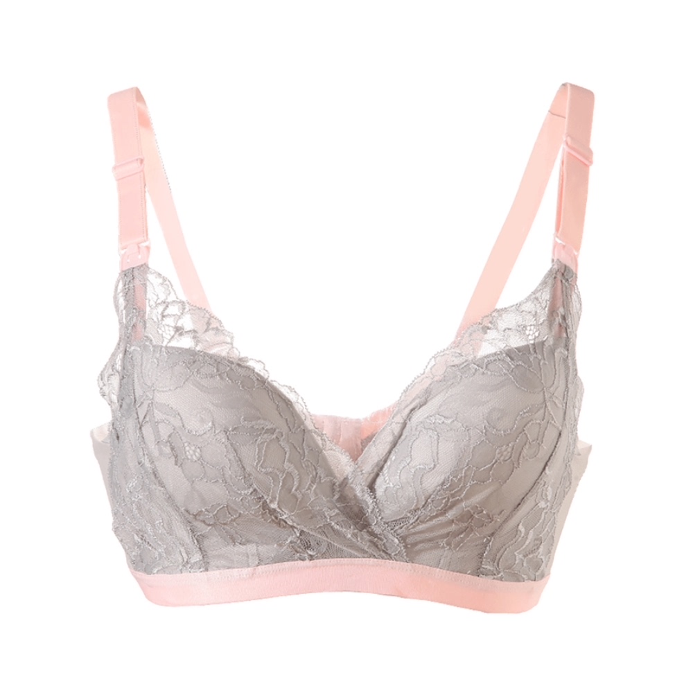 米度丽孕妇哺乳文胸喂奶聚拢防下垂哺乳内衣无钢圈薄蕾丝孕妇胸罩