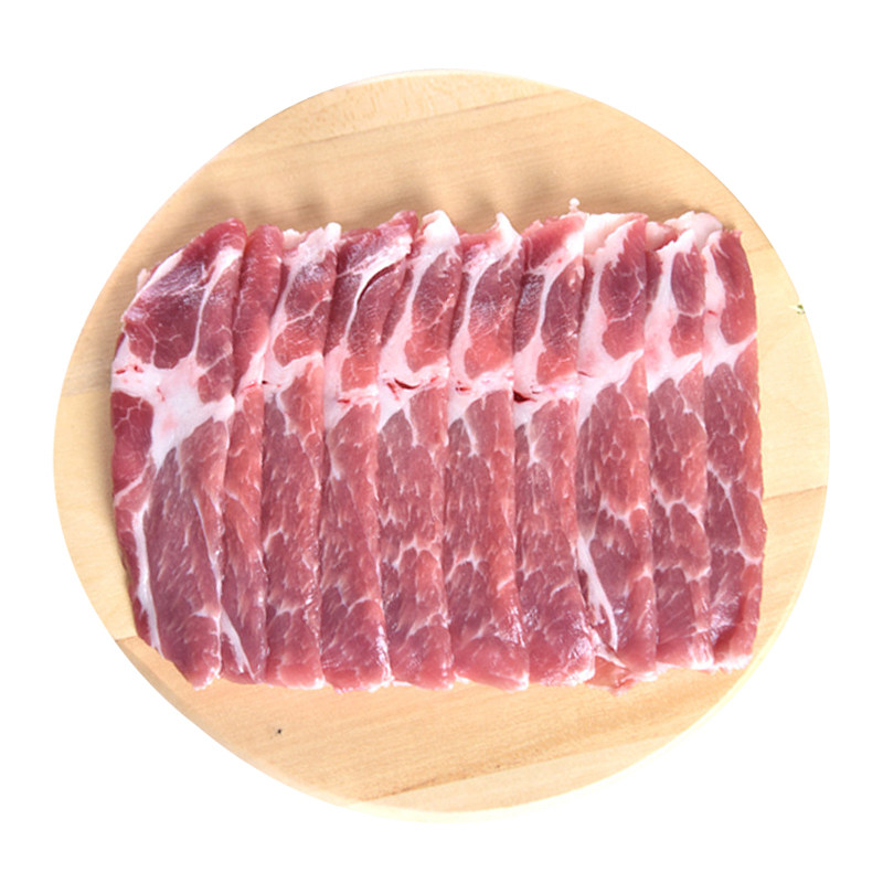精制颈背肉薄切片300g/盒猪肉肋排新鲜肥瘦相间
