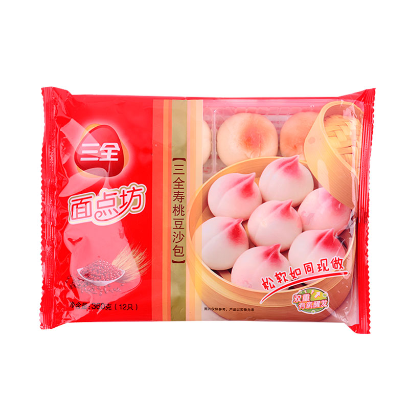 5元思念寿桃包豆沙馅祝寿包寿桃馒头