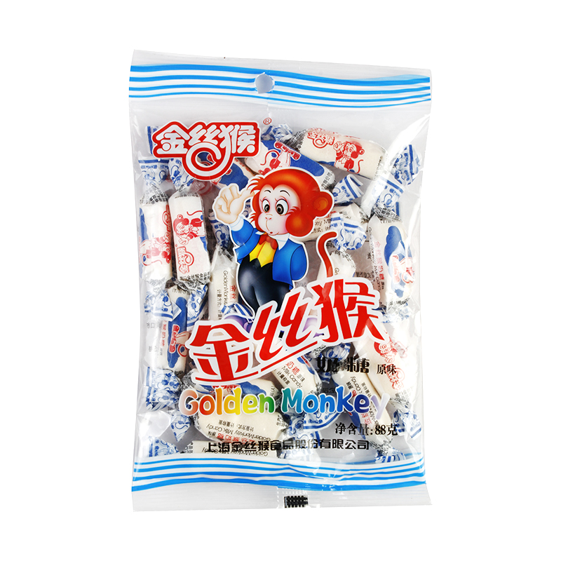 金丝猴圆柱奶糖糖果(原味)88g/袋零食网红