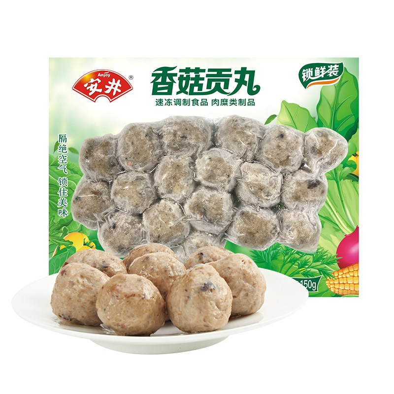 安井香菇贡丸锁鲜装150g袋肉制品肉类罐头
