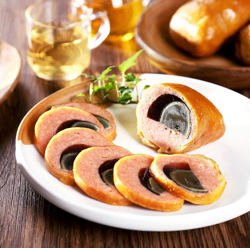 松花火腿 手工松花鸡腿肠 开袋即食香肠 东北特产熟食 吃瓜小茄子