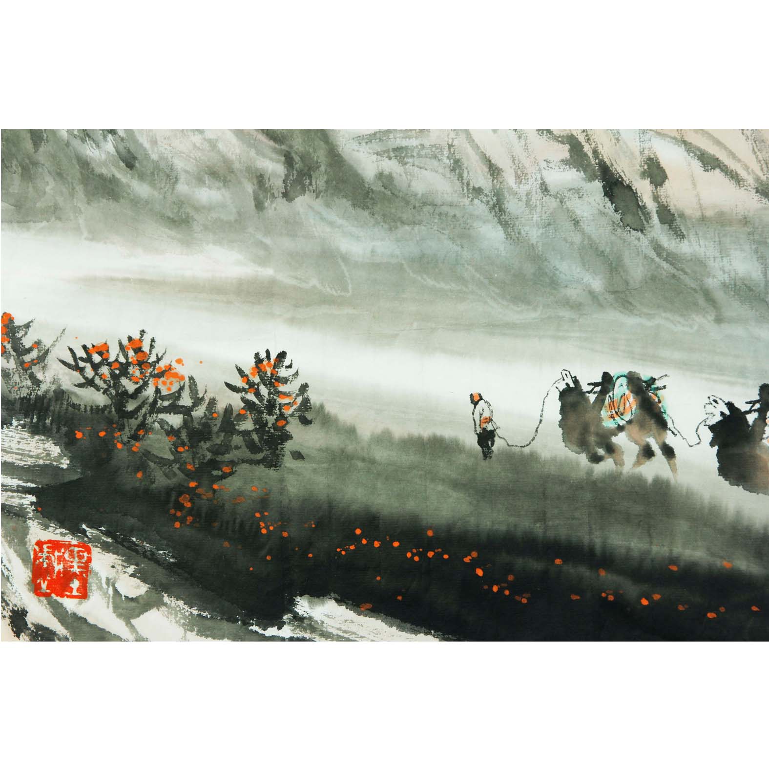 李鸿文 甘肃美协理事 《丹霞奇彩》