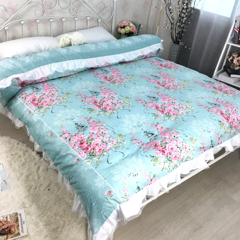 pure cotton Quilt cover singleton princess Countryside bedding Cotton Double children Student bed Quilt cover Sheet 1.51.8 dormitoryin the Bedclothes , Quilt category - from Buy2taobao.com to provide professional Taobao agent buy service