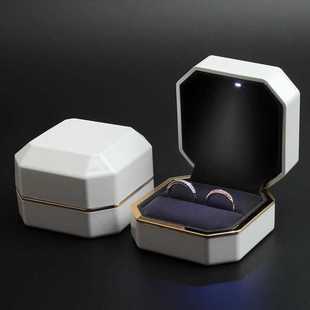 求婚戒指盒森系首饰包装盒婚礼高档创意对戒盒钻戒盒子特价包包邮